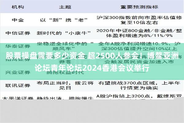 股票操盘需要多少资金 超2500人参会！博鳌亚洲论坛青年论坛2024香港会议举行