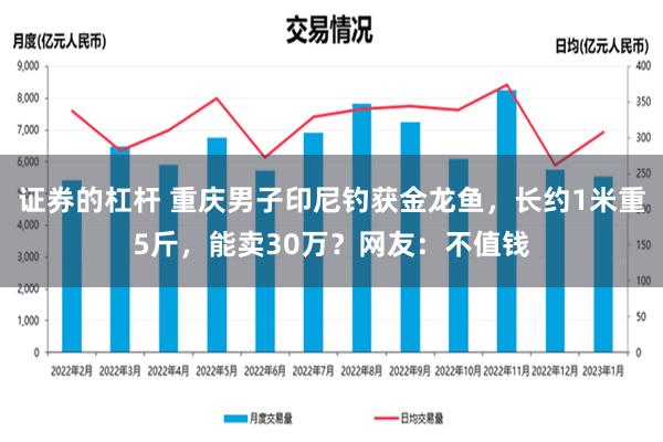 证券的杠杆 重庆男子印尼钓获金龙鱼，长约1米重5斤，能卖30万？网友：不值钱